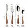 Ensembles de vaisselle japonais en acier inoxydable fête haute qualité voyage fourchette cuillère couteau cuisine couverts Cozinha Utensilios maison vaisselle