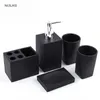Ensemble d'accessoires de bain salle de bain marbrée de haute qualité cinq pièces lavage El résine outils décoration