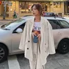 Calça feminina Corduroy Street Suit for Women Two Piece Spring Autumn Professional Coreano Temperamento Casual Red Capris