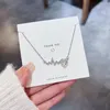 Choker Tendance De La Mode Unique Design Élégant Coeur Délicat Zircon ECG Titane Acier Clavicule Collier Femmes Haute Joaillerie Cadeaux De Fête