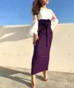 Etniska kläder Lång kjol för kvinnor Muslimska Abaya Mellanöstern Turkiet Femme Fashion Ruffled midja Maxi Marockan Elegant Faldas Mujer
