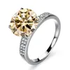 5ct Moissanite Diamond Swarding Ring 100% Оригинальный S925 Серебряный серебряный обручальный обручальный обручальные кольца для женских модных украшений