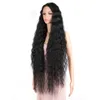 Perucas sintéticas Moda Idol 42 "Onda solta Lace Front Wig Hair Synthetic s para mulheres ombre loira água ondulada Long Curly Cosplay 230227
