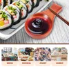 Servis uppsättningar Rest Spoon Holder Chopstick Trägaffel Utensil Soppa Kök Matlagning Scoop Dish Japanese Coffee Decorative Silicone