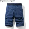 Wangcai01 Men's Shorts 2023 Summer New Blue Tactical Cargo Shorts Men Khaki Jogger Meriot Men Cargo Shorts Cotton Casiual Loose Men Shorts 0314H23