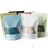 thicken clear window various colors package seal bag zip lock sealing gift package pouch bags food doypack 100pcs