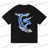 Men's T-Shirts Trapstar speedboat spray print round neck short sleeve youth casual sports cotton T-shirt T230314