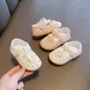 First Walkers Toddler First Walk Shoes Baby Girl Prinsesschoenen Infant Princess Dress Shoes Non-Slip Soft Sole Rubber Toddler Loafers Flat 230314