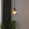 Hangende lampen Noordse Japanse stijl retro messing ins minimalistisch bb glas kleine kroonluchter slaapkamer bedroom balkonbar veranda licht