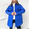 Kvinnors dikerockar 2023 Vinter Casual Loose Arygle Jackets Kvinnor Tjock varm Långt elegant slipsbälte Bomull POLLED UTWEAR PARKAS