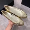 Designer Casual Shoes Ballet Flat Vintage Woolen Tweed Loafer Cowhide Bow Dance Shoe Lady Leather Trample Mules Velvet Glove Loafers