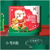 Christmas Decorations Eve Big Gift Boxes Santa Claus Fairy Design Kraft Papercard Present Party Favor Activity Red Green Gifts Packa Dh9Lh