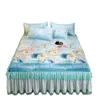 Bed Skirt Summer bed skirt three-piece set 1.8m bed 1.5m1.2m bed two-piece set lace bed skirt cool bed sheet 230314