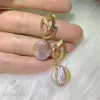 Dangle Earrings Multi-color Baroque Pearl Earring Gold Ear Drop Hook Natural Jewelry Women Classic South Sea Gift