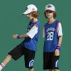 2023 Nyaste barn set Designer Tracksuis Outdoor Sports Basketball Suit Two Piece Set Boys Dreattable Jersey Football Set Athletic Wear