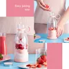 Juicers Portable Blender Juicer Bottle Mixer Electric Wireless Charge Mini Fruit Mixers Juicer Cup Blender Milkshake Juice Maker Machine 230314