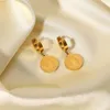 Dangle Earrings & Chandelier Beauty Avatar Gold Coin Pendant Stainless Steel 18K Plated Party Holiday Jewelry GiftsDangle