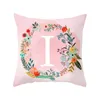 Pillow Silk Pillowcase Toddler Throw Pillows For Bed Pink 26 English Letter Peach Skin H Sofa Cover Toss