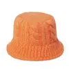 Visors Stylish Useful Pure Color Bucket Hat Trendy Winter Cap Windproof For LadyVisors