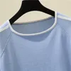 Женская футболка Camisetas Mujer Тонкая вязаная футболка Женщина с коротким рукавом летние топы женская одежда полосатая модная футболка футболка Femme 230314