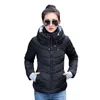 Damesgeul Lagen 2023 Autumn Winter Katoen slanke jas jas bovenkleding Gedekte Parka Dames Korte Parka -Stand -Kollar Ladies Hoodeded