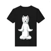 Męskie koszule Tshirt Modna Modna Meditate West Highland White Terrier Pies TEE TOP MENS LUSKIE