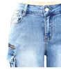Jeans pour femmes 2237 Youaxon Classic Multiple Pockets Womens Ultra Stretchy Denim Cargo Pants Pantalons pour femmes 230313