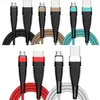 Carga rápida Tipo c Micro V8 Cables USB de 5 pines Cable de cargador de 1 m para Samsung S7 S8 S9 S10 Nota 8 9 Lg Sony