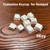 Anpassa keycap för mini numpad 1-9 vit svart MX-switch r3 designer mönster rita mekaniskt tangentbordslock