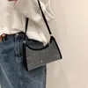 Avondtassen mode steentjes schoudertas vrouwen glanzend etentje bruiloft handtas cilinder crossbody voor 2023 trendy