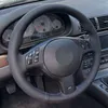 Steering Wheel Covers Car Cover Soft Anti-Slip Leather Braid Accessories For E46 M3 E39 330i 540i 525i 530i 330Ci 2001-2003