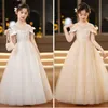 Robes de fille Robes longues de mariage élégantes blanches pour filles Robe de princesse en dentelle pour bébé Robe d'anniversaire Robe de Noël Vêtements de Noël pour bébé fille 3-12 ans