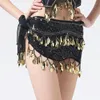 Stage Wear Belly Dance Clothing Accessories Sequin Fringes Wrap Stretchy Mesh Base Women Bellydance Hip Scarf Belt For Dancing