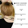 Synthetic Wigs 7JHH WIGS Short Bob Ombre Blonde for Women Daily Party Natural Hair with Bangs Heat Resistant Fiber 230314