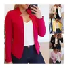 Women's Wool Blends 5xl Plus Size Women Blazer Thin Long Sleeve Solid Color Office Lady Lady Coat 2023 Fashion Basic Coats Autumn