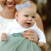 16067 Bébé bébé bambou coton nœud papillon bandeau couleur unie bandeau en Nylon doux enfants fille enfants bandeaux cheveux accessoires