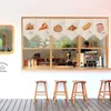 Gordijn Japanse halfloopwasbare schattige schattige proditerende keukenpartitie korte deur coffeeshop restaurant op hangende gordijnen