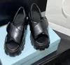 Женские сандалии на толстой подошве Летняя дизайнерская обувь для отдыха Однотонная кожа Классические женские сандалии Модные простые гладиаторские туфли