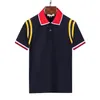 Hot Fashion High Quality Polo Classic Polo English G Cotton Coton Sleeve 2024 Designer Brand T tennis d'été T-shirt Men 3 Colors Lettres Stripe G318