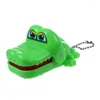 Chavedias de crocodilo de brinquedo mordida com chaveiro verde