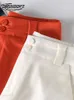 Kvinnors shorts avslappnad bekväm elegant vild orange lös sommar mode kvinnor byxor hög midja 230314