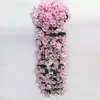Kwiaty dekoracyjne fiolet sztuczny kwiat weselny Walentynki dekoracja symulacja na ścianę wisząca koszyk Orchid Fake Silk Vine