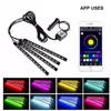 RGB LED -bil Neonljusremsor Chassi Atmosfär Lampsatser Bil Interiör Ljus Remsor Golvdekor Atmosfär Strip Lamp Parts Accessories Usastar