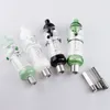 Chinafairprice NC032 Morsbestendige rookpijp Dab Rig Bubbler Bong Geschenkdoos 510 Keramische kwarts nagelwasschotel Siliconen pot OD 32 mm Birdcage Perc glazen waterleidingen