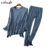 Damska odzież sutowa Wygoda modalna bawełniana piżama piżama z długim rękawem Pajama