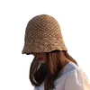 Wide Brim Hats 2023 Straw Hat Women's Summer Sunscreen Bucket Fisherman Women
