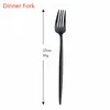 Dijksets Black stalen bestek Set 18/10 Matte keuken Volledig lepel mes Dikke tafelwerk lepels Forks Forks Knives Flatware