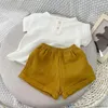 Ensembles de vêtements 2023 enfants bébés garçons shorts à manches courtes 2 pièces pour enfants Costume d'été filles Costume 1-5 ans tenue