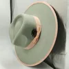 Berets Fashion Wool Men Women Feather Fedora Hat For Winter Autumn Panama Wide Brim Vintage Fascinator Jazz Caps 2023