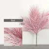 Fleurs décoratives Pc plantes artificielles faux arbres d'herbe pour la décoration intérieure feuilles de palmier en plastique Branches d'arbre décoration bureau